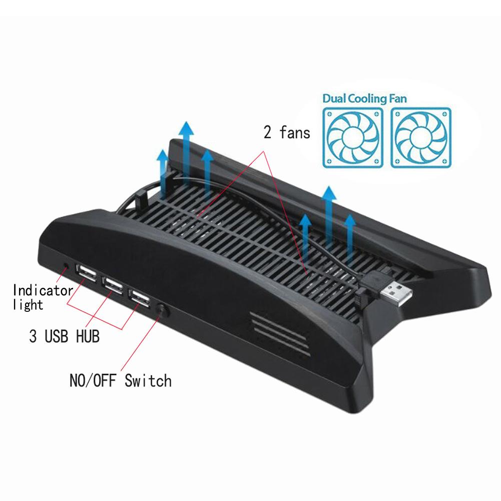 Vertikale halterung mit sockel, strukturierter oberfläche, langlebig, kühlend, praktisch, klassisch, elegant, mit usb-hub für  ps4 pro-controller