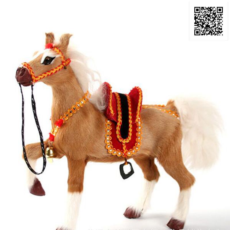 Simulatie paard kinderen speelgoed dier model Kerst speelgoed maat 24x7x21cm