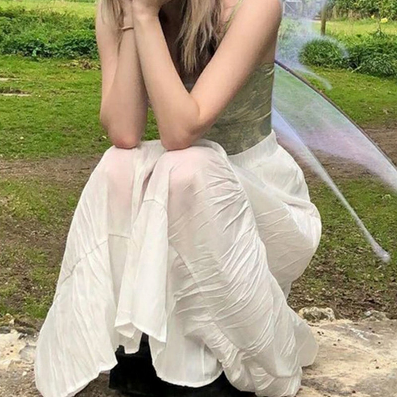 Xingqing blonde korset crop top  y2k tøj grøn fairy grunge style cropped tees cami tank tops fairycore grunge tøj