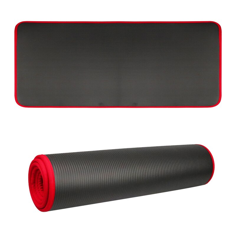 10Mm Extra Dikke 183cmX61cm Yoga Matten Nrb Antislip Oefening Mat Voor Fitness Smaakloos Pilates Workout Gym Matten met Bandages