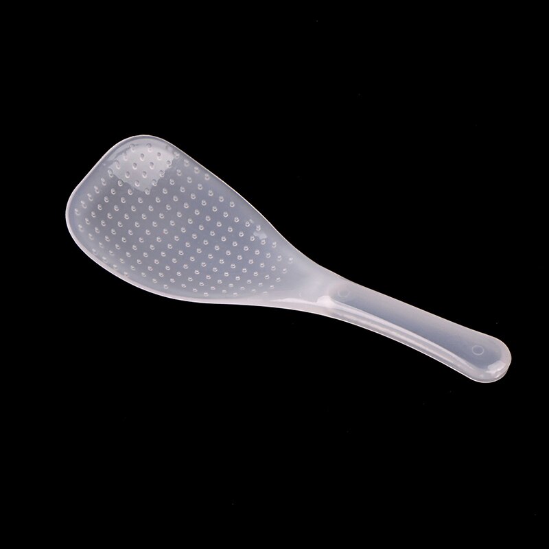 2Pcs Kitchen Non Stick Rice Paddle Hand Roll Spoons Clear Plastic Meal Spoons