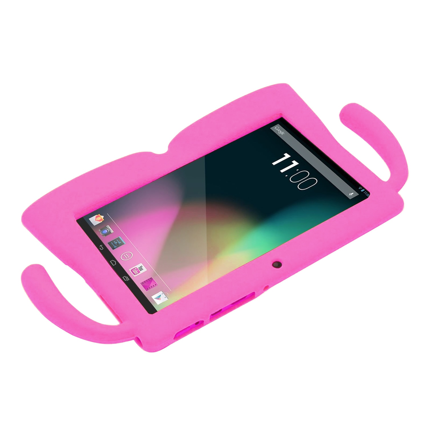 Besegad Universele 7 Inch Tablet Beschermhoes Zachte Siliconen Cover Skin Shell Protector met Handgrepen voor Kinderen Kids