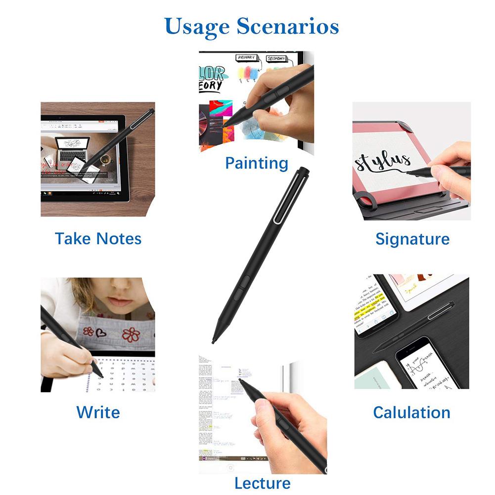 Active Stylus Pen Aluminum Alloy Pressure Sensitivity Stylus Active Pen Surface Laptop Stylus Pen