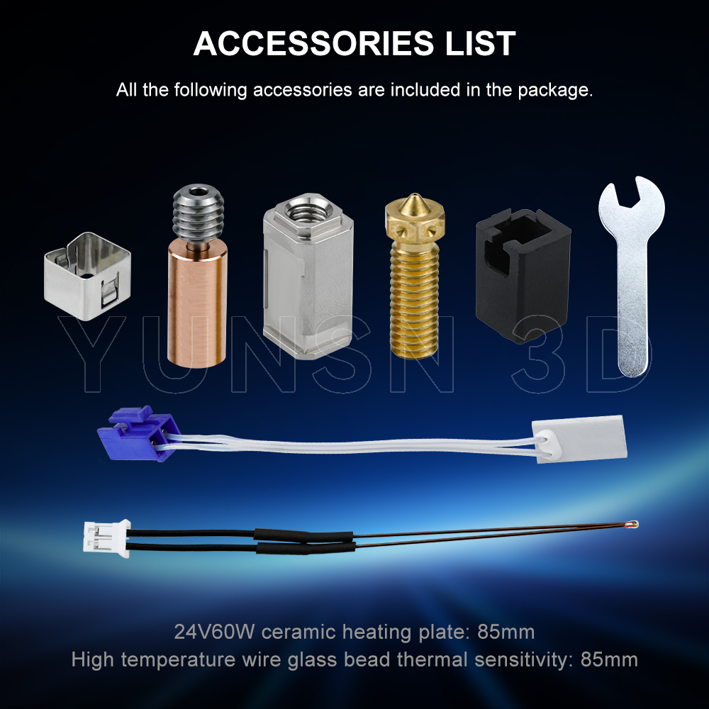 Kit Hotend amélioré pour Artillery Sidewinder X1 X2, pièces d'imprimante 3D, buse entièrement métallique, bloc chauffant, Kits de thermistance
