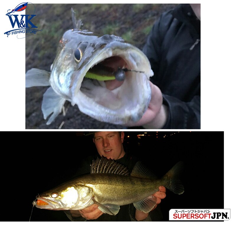 WK-leurre souple de type poisson nageur disponible en deux couleurs, appât artificiel idéal pour la pêche en eau douce, à l'alose, 4.1 pouces, 10.5cm, lot de 5 unités par lot