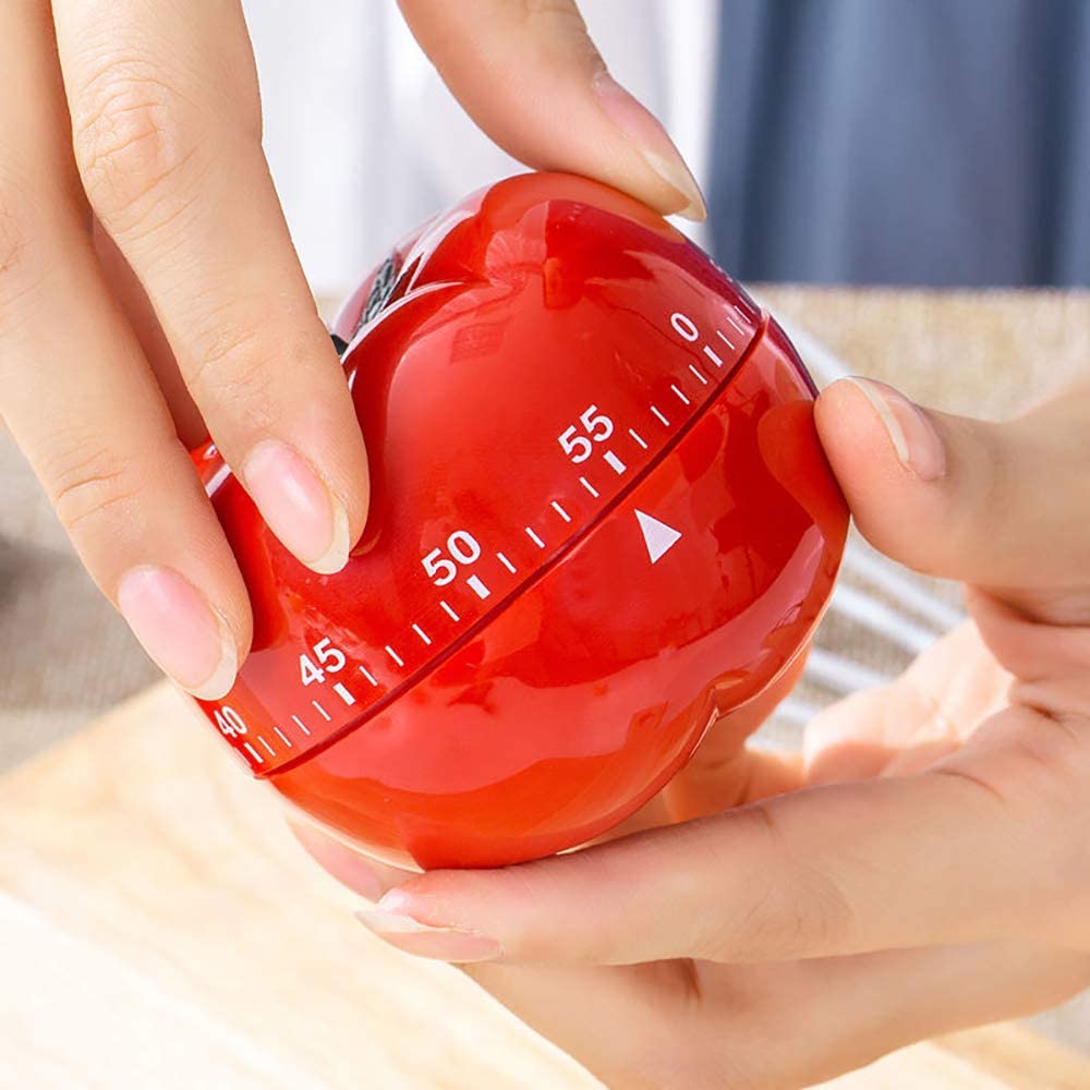 Kitchen Timer Baking Alarm Clock,Tomato Reminder Mechanical Countdown Timer,360 Degree Mechanical 60 Minutes Timer