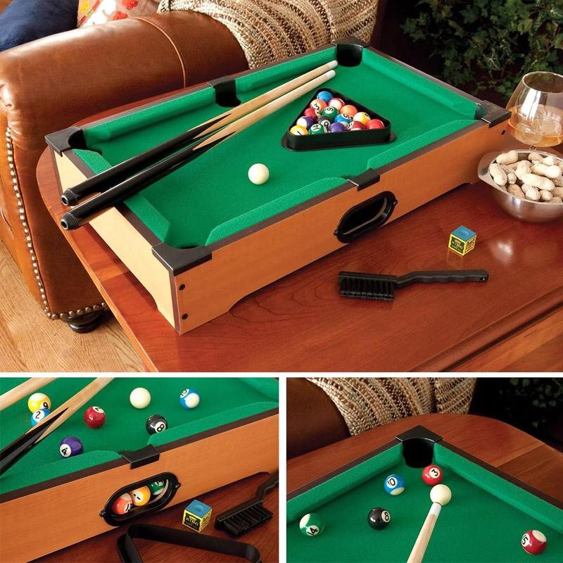Mini Table Table de billard bureau billard ensembles enfants sport jouets fournitures famille noël divertissement balles S K2B3