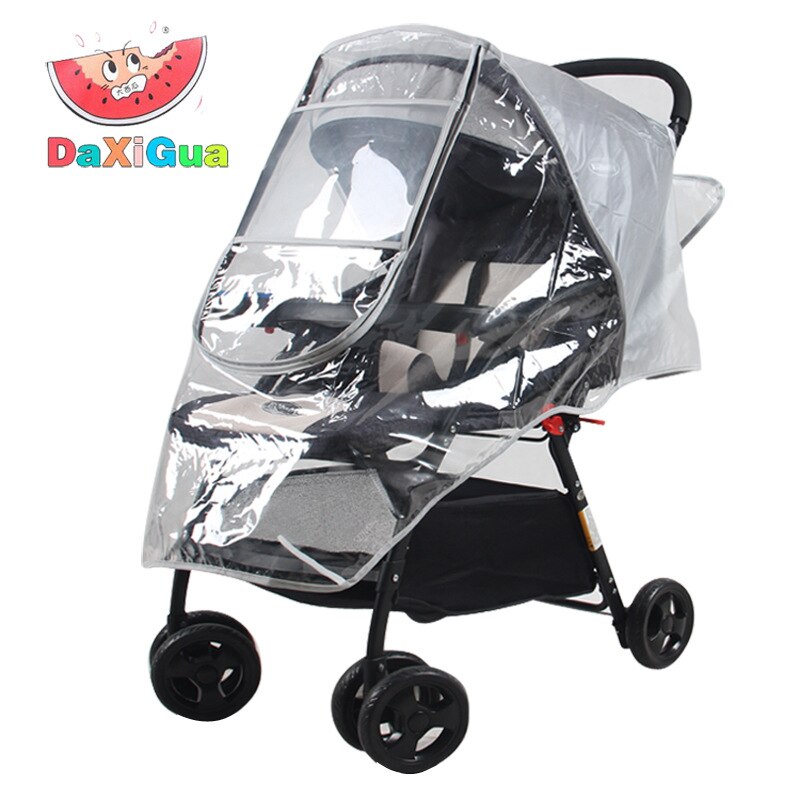 Baby stroller rain cover PVC Universal Wind Dust Rain Cover stroller accessories Protect children Cover: E