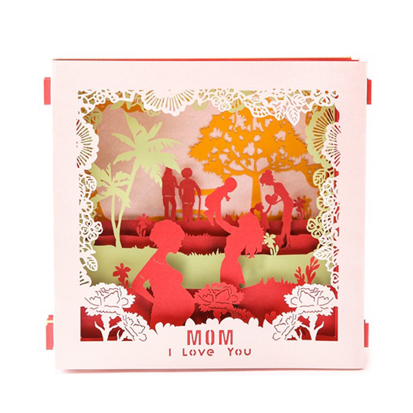 3D Mothers Day Pops Up Cards Beautiful Flowers Card Anniversary Card Thank Greeting Card For Mother HK3