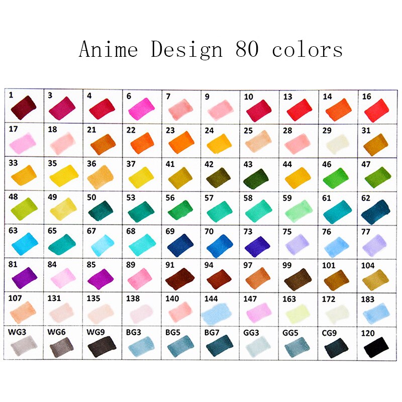 30/40/60/80 kleuren Art Markers Set Dual Head Alcohol Sketch Markers Pen Voor Manga Tekening markers Dsign Animatie Manga Trekken