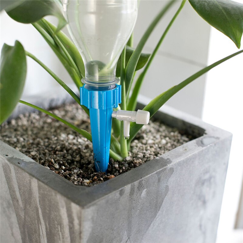 Automatisk drypvandingssystem 6 stk justerbar vandingsanordning med afbryderkontrolventil haveplante blomstervandingssæt
