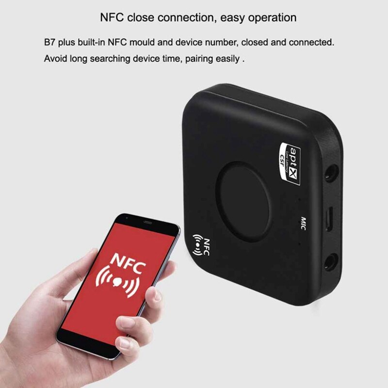 B7 Plus – récepteur et transmetteur Audio Bluetooth APTX LL, Port Audio pour Android