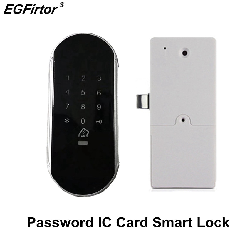 Smart Password Door Lock Electric Cabinate Alarm Window Home IC Card Smart Lock For Bathroom GYM Sensor Lock File Cabinet