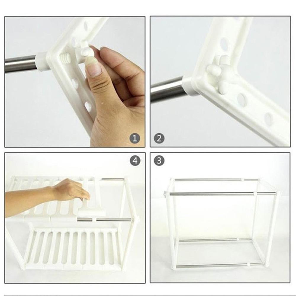 Under Sink Organizer 2-Tier Expandable Shelf Rack for Countertop, Cabinet, Desk, and More