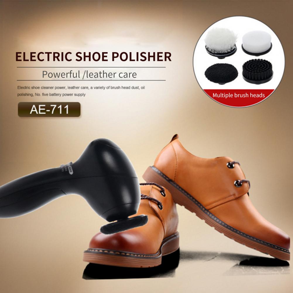 Pulidor de zapatos eléctrico, herramienta de brillo de zapatos, limpiador práctico, cepillo de zapatos eléctrico