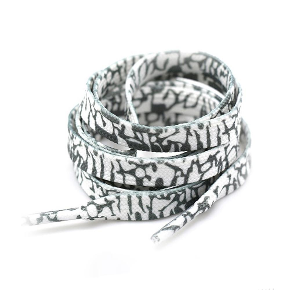 120cm flate skolisser for uformelle joggesko små freshe trykkserier skolisser polyester sko lisser mønster sport: A15