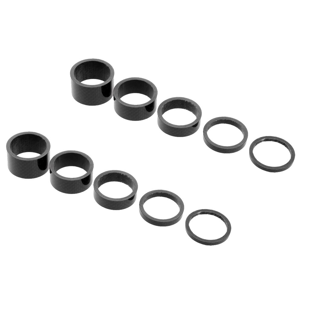 10pcs 1 1/8inch Bike Headset Stem Spacer Kit Set 3+5+10+15+20mm