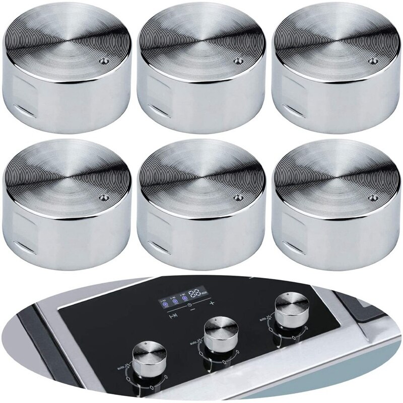 8 Stuks Metalen Gasfornuis Knoppen 6Mm Universele Fornuis Regelbereik Oven Knoppen Kookplaat Brander Knop Gas Kookplaat Schakelaar