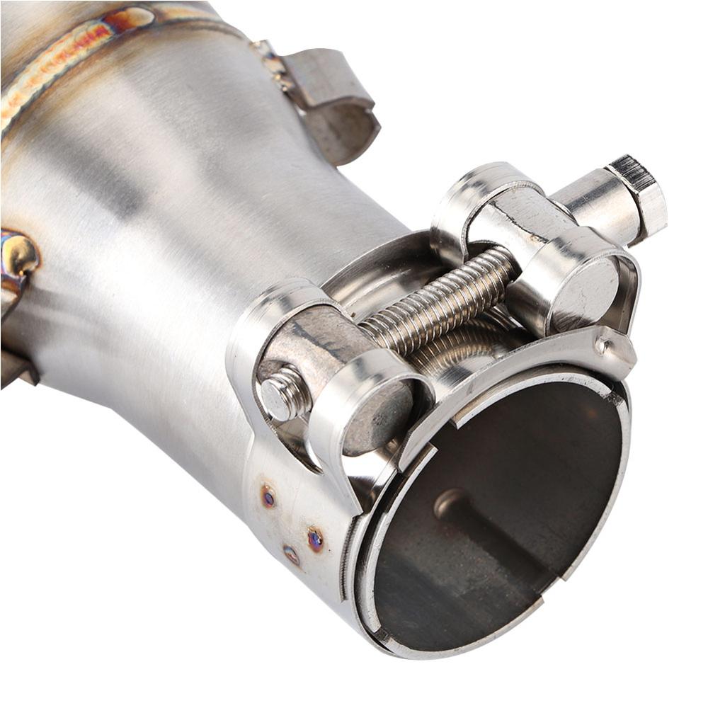 Motorcycle Slip On Exhaust Middle Link Pipe Adapter Connector for Yamaha R25 R3 Added Coating Process