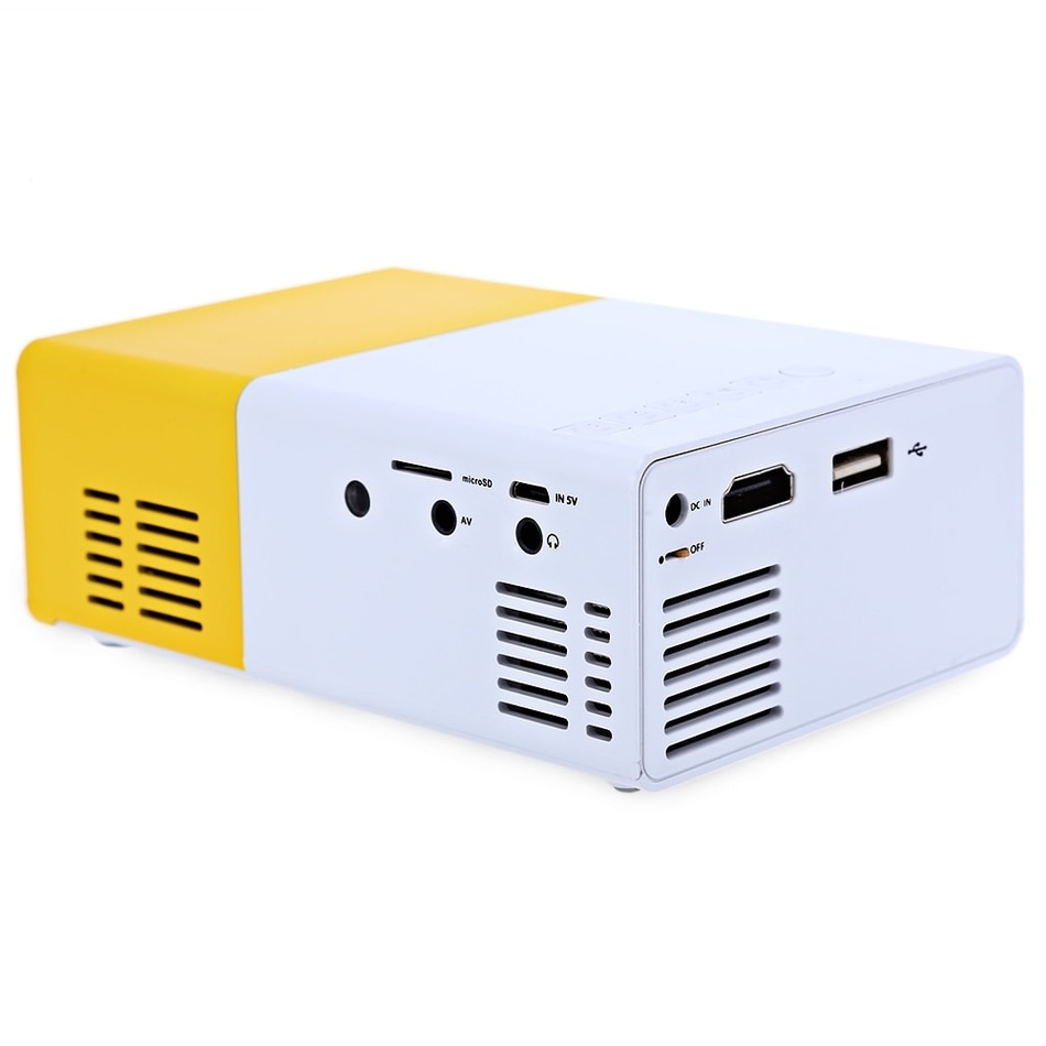 Salange YG300 Mini Projector LED Projector 500LM Audio HDMI USB Mini YG-300 Proyector Home Theater Media Player Beamer