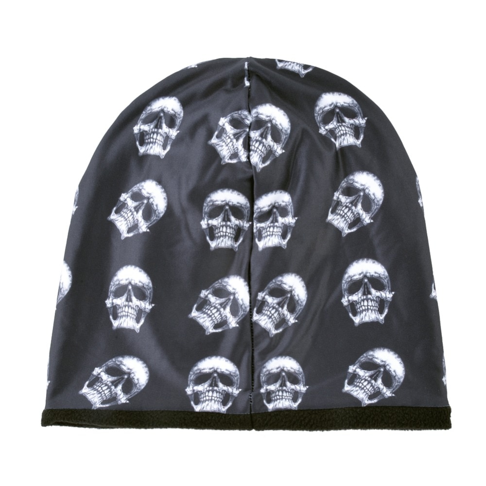 super kule hodeskalle mønster hattemaker til menn og kvinner personlighet 3d trykk hofte hopp caps unisex vinter varme skullies beanies gorros
