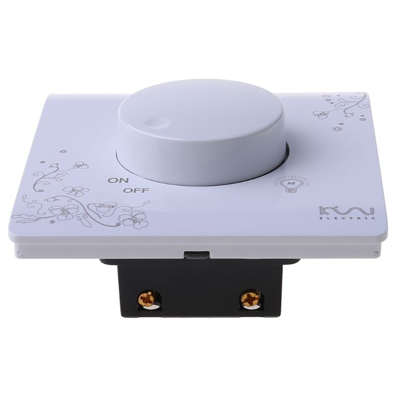 Wall Dimmer Switch White Panel Light Switch AC 110~250V Flame Retardant Plastic Light Dimmer Switch