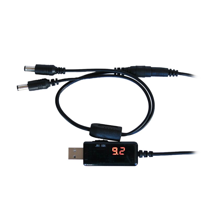 Usb Boost Kabel 5V Stap Tot 9V 12V Dc Voltage Converter 1A Step-Up Volt transformator Dc Power Regulator Met Schakelaar En Led V
