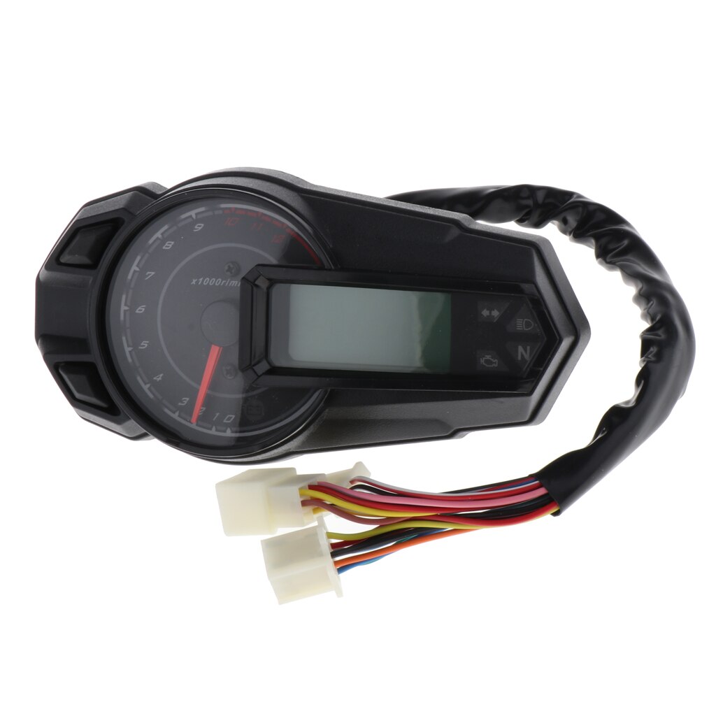 LED Backlight Motorcycle Speedometer Odometer Tachometer, Kmh MUniversal Motorcycle Speedometer Sensor