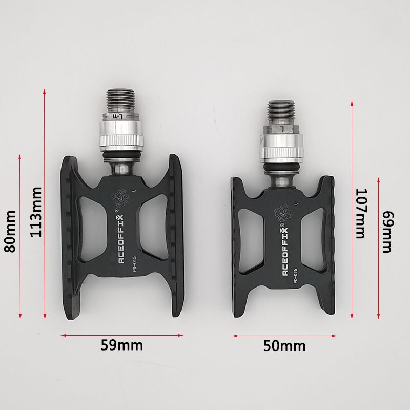 2 size ultralight 158g bicycle pedal for Brompton bike black/silver color aluminum + titanium axis 1pair