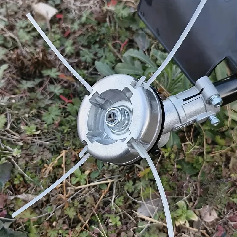 1pcs Universal Aluminum Alloy Lawn Mower Head with Nylon Steel Lawn Mowing Line, Lawn Mower Replacement Parts