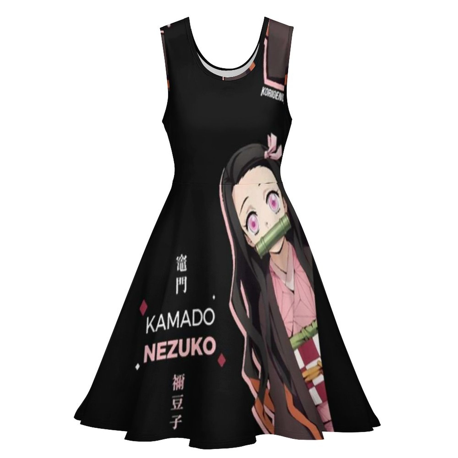 Nezuko Jurk Japanse Vrouwelijke Jurken Retro Patroon Een Stuk Jurk