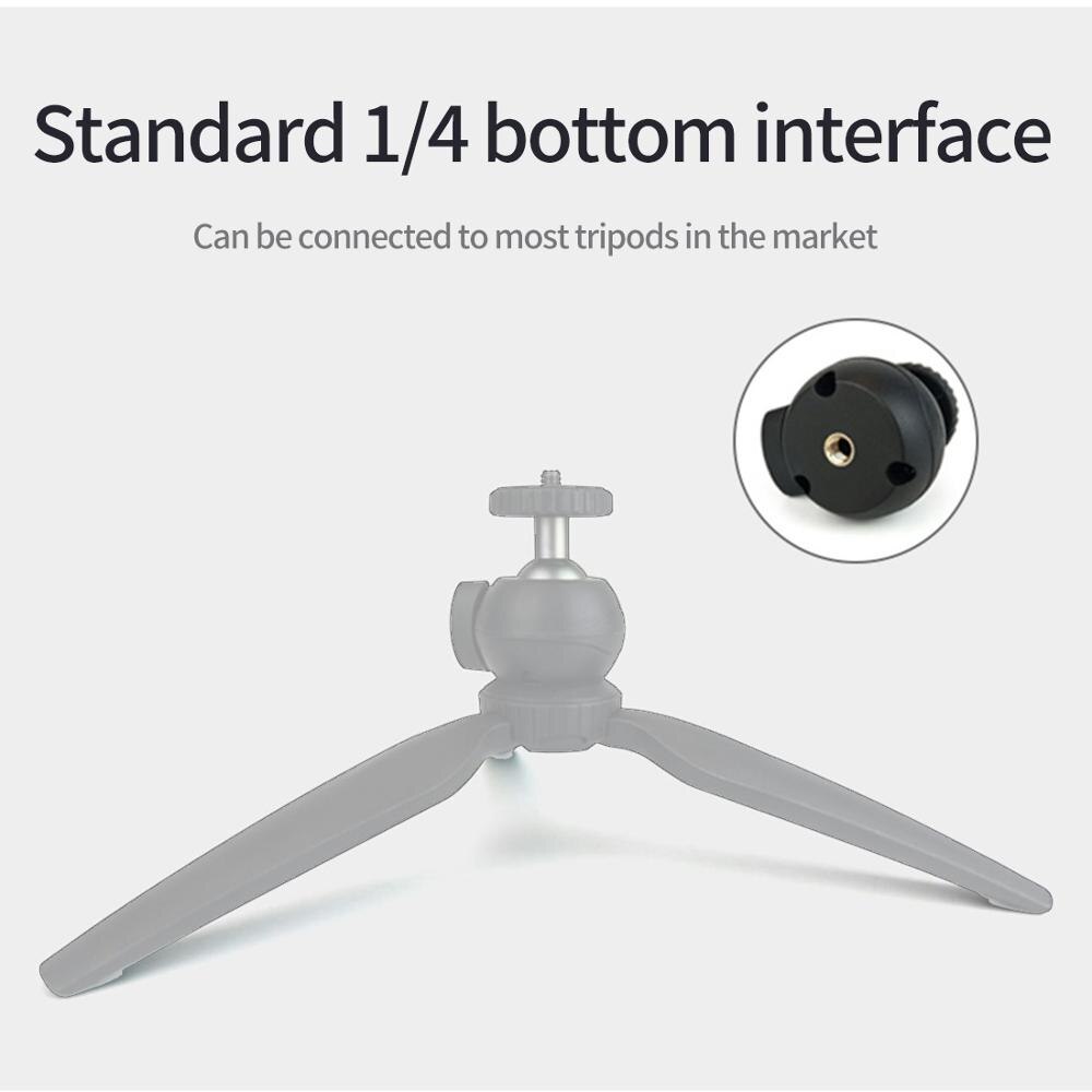 Bgning mini tripé bola cabeça 360 graus giratória ballhead suporte de vídeo panorâmica cabeças para câmera slr tripé estabilizador acessórios