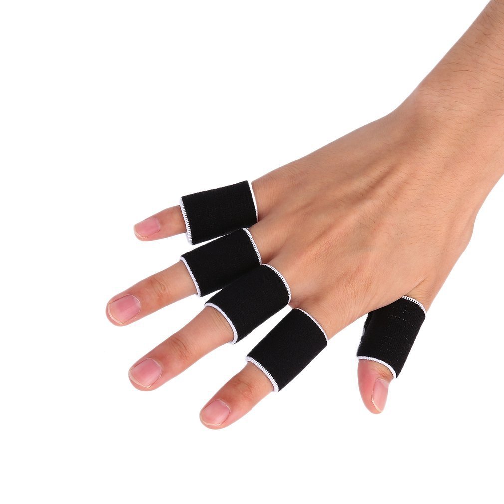 10 Stuks Rekbare Beschermende Gear Finger Guard Bands Bandage Ondersteuning Wraps Artritis Aid Vinger Kraam Mouw Antislip Handschoenen