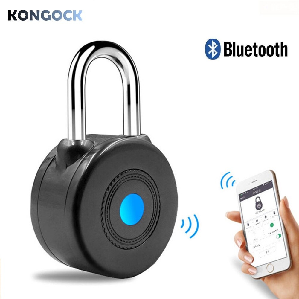 Bluetooth Phone APP Smart mini portable lock, electronic keyless outdoor mini padlock for doors Bags and Luggage etc