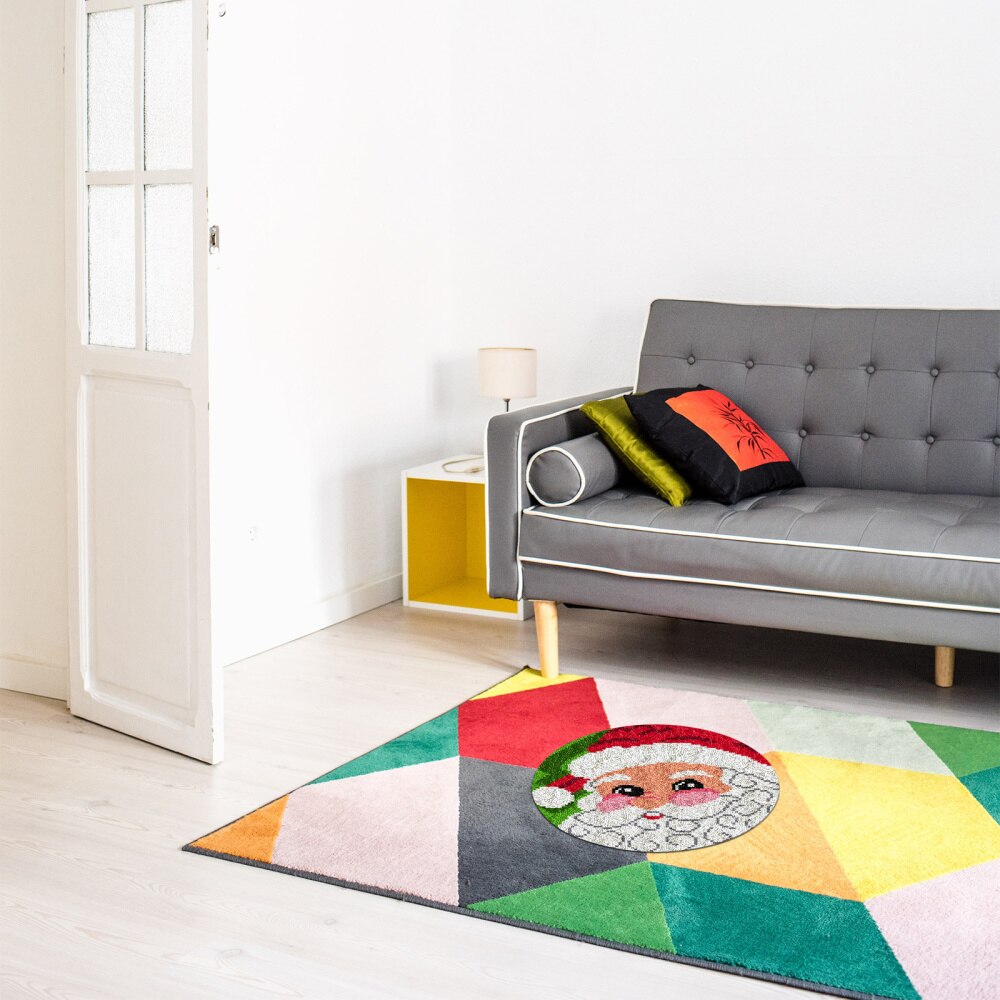 1 Set Of DIY Kit Interesting Handmade Latch Hook Kits Carpet Making Material DIY Rug Kit for Home