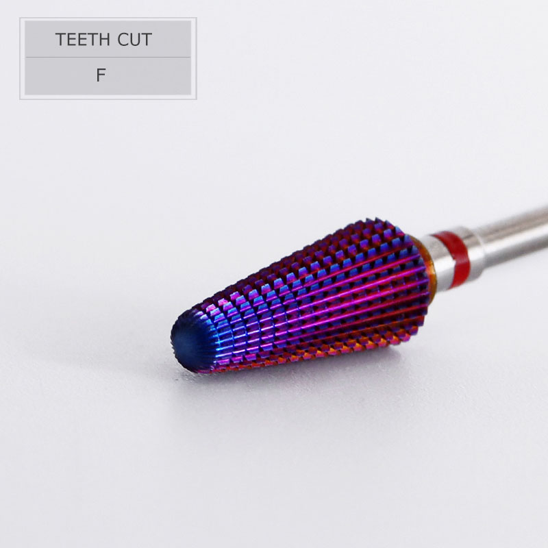 HYTOOS broca Tornado púrpura 3/32 brocas de carburo para uñas fresas para manicura quitar Gel accesorios de archivo eléctrico: Caqui oscuro