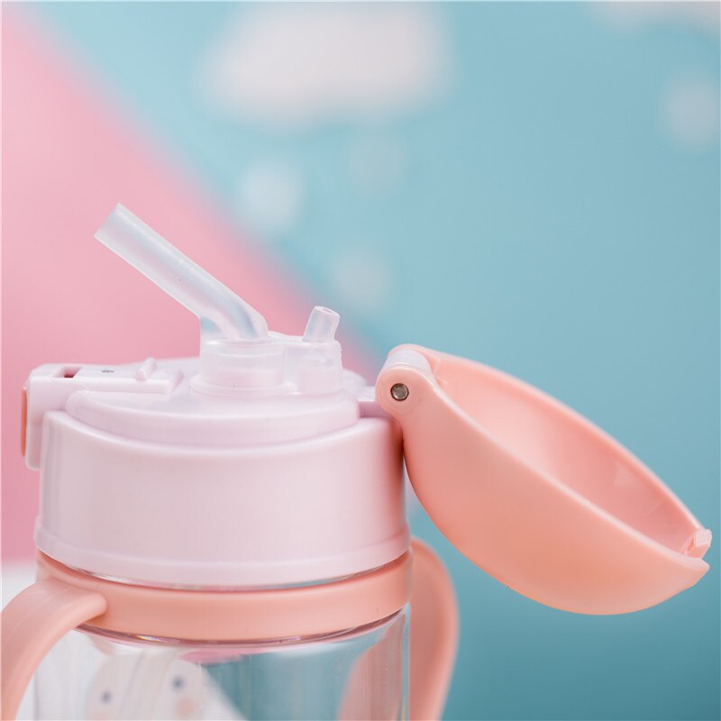 300ml schattige giraffen babybekers voor kinderen, kinderen leren eten, drinken, water, rietje, fles, mamadeira, tuitbeker, training, 3 kleuren