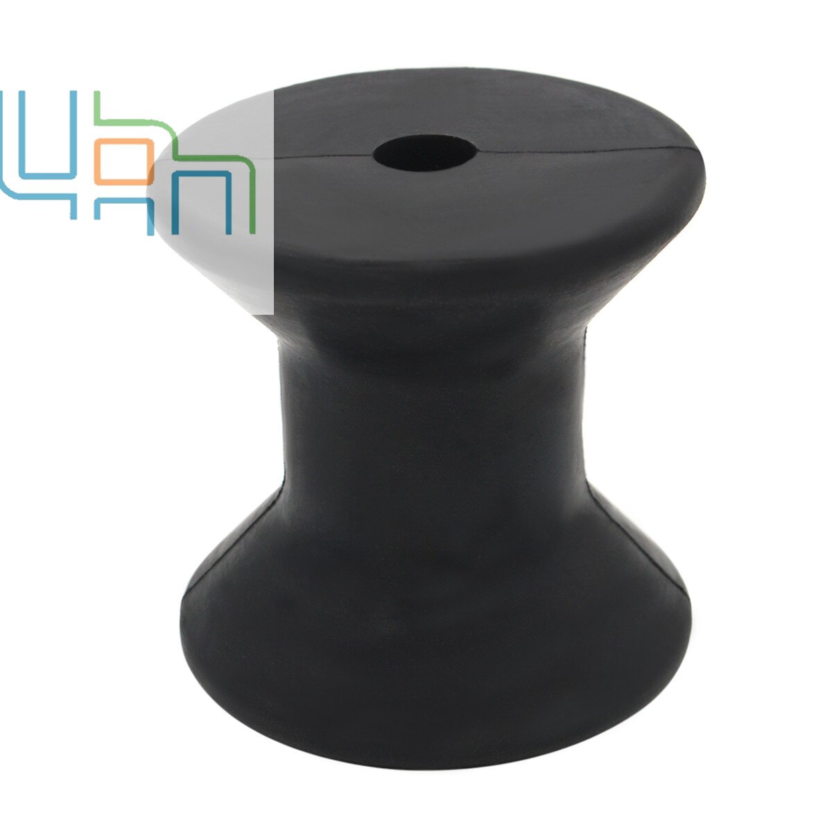 boat trailer 3 in x 1/2 inch bow stop vee V roller black rubber spool SL52318