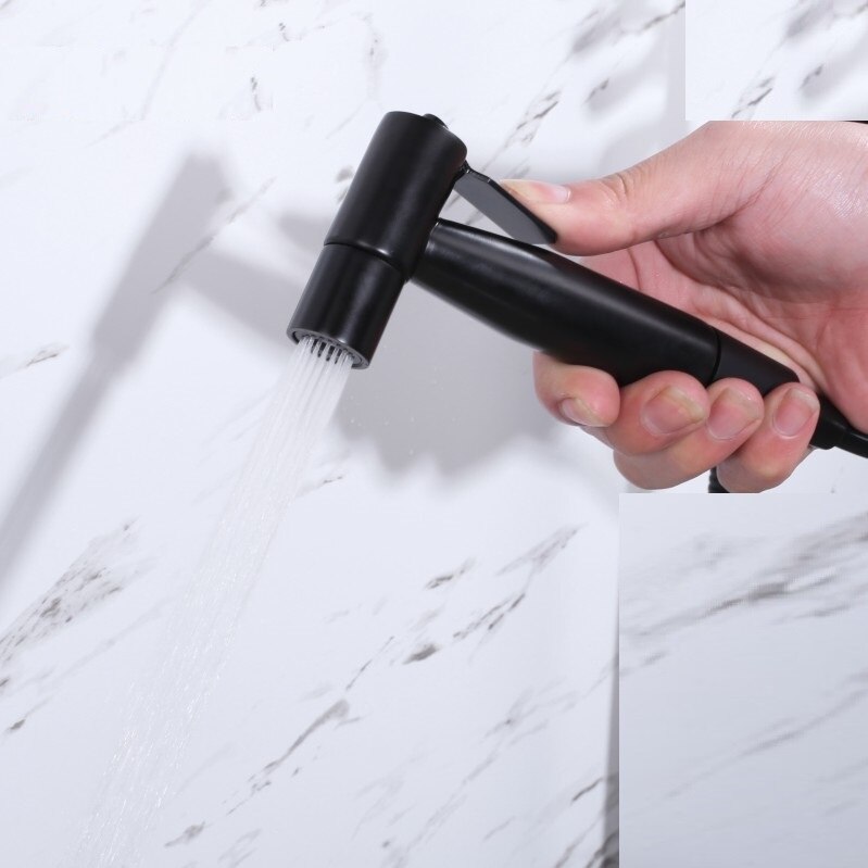 304 sorte bidéer i rustfritt stål dårlig hånddusj bidet toalett sprøyte hygienisk dusj bidet kran veggmontert bidetkran: naken sprøytepistol