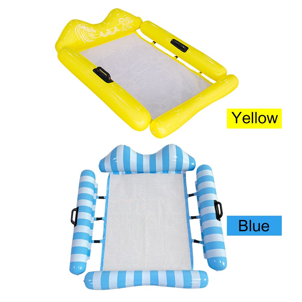 Summer Water Hammock Swimming Pool Beach Water Hammock PVC Air Mattress Lounger Floating Sleeping Cushion Inflatable Air Bed