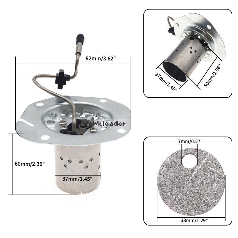 Rvs 304 Kachels Brander Motor Accessoires Diesel Brander + 310 Brander Scherm Mesh Voor Webasto Air Top 2000ST 2kw