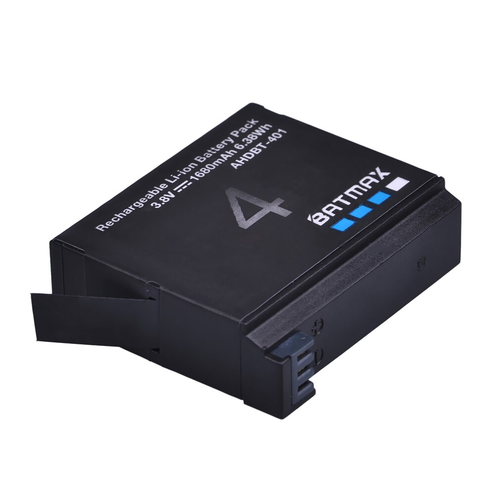 1Pc 1680mAh Gopro Hero 4 batterie de remplacement Li-ion batterie Rechargeable pour GoPro HERO4 GoPro AHDBT-401 caméra d'action Bateria