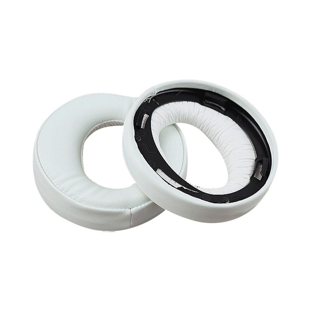 1 paio di Ricambio per Cuffie Cuscinetti pad Paraorecchie per Sony PS3 per PS4 7.1 Cuffia Senza Fili orecchio pad in-orecchio auricolare pad Copertura: bianca