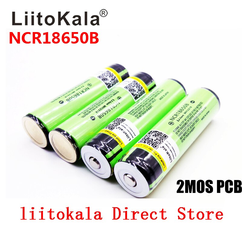 LiitoKala 100% Originele 3.7 V NCR 18650B 3400 3400 mAh Oplaadbare Batterijen Power Bank voor Zaklamp (PCB)