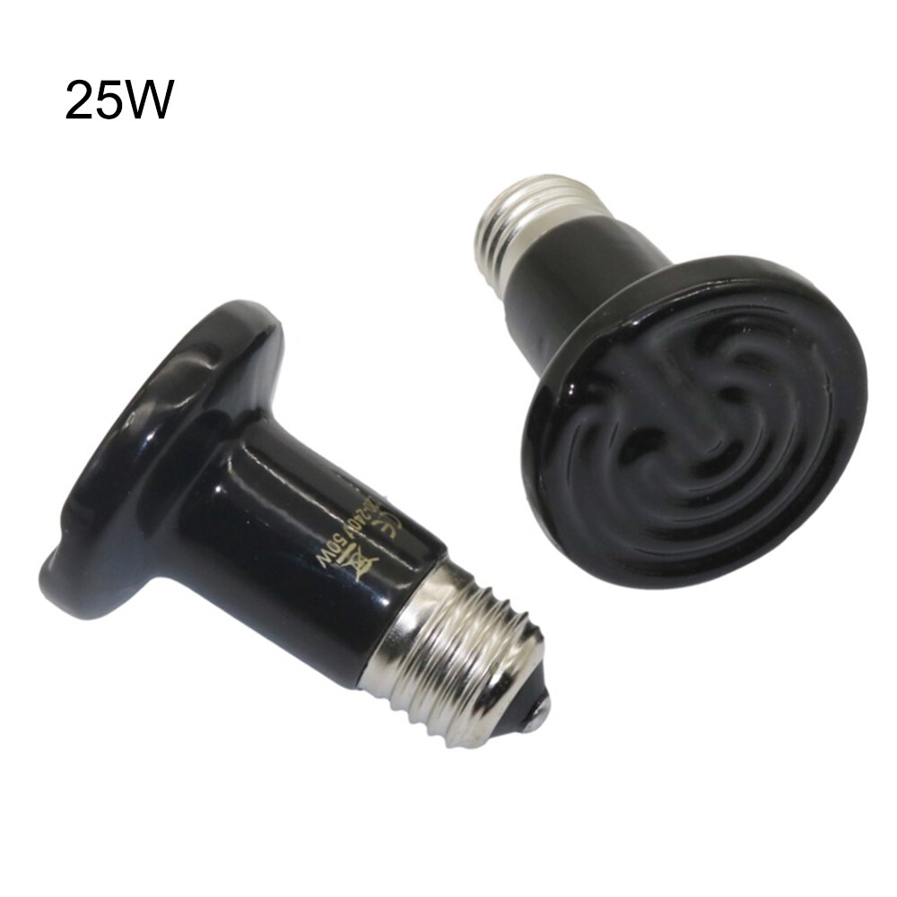 Dikkere kleine mini reptiel huisdier ver infrarood keramische verwarmingslamp warmtelamp 25w 50w 75w