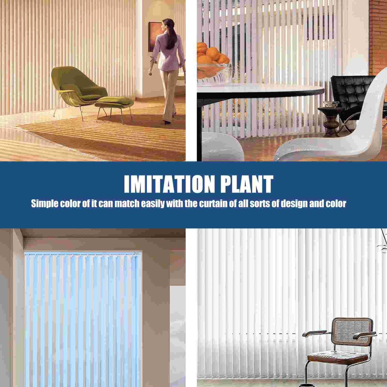 100pcs Vertical Blind Accessories Blinds Replacement Spares for Home (White)