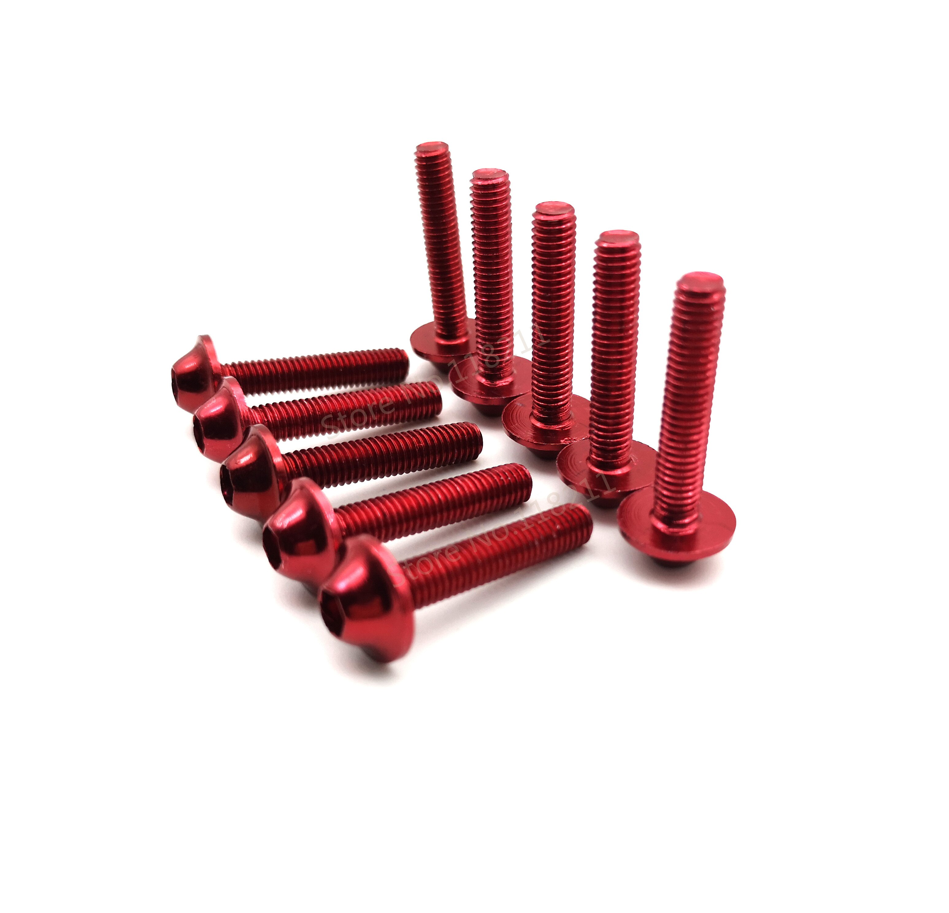 10 stücke Motorrad Schrauben Schraube M5 x 16mm Aluminium schmuck Schrauben verrotten Eloxiert 16mm Schrauben rot Schrauben M5 kappe Kopf: Ursprünglich Titel