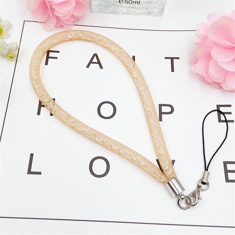 Mobiele telefoonriemen kristallen ketting kralen hanger sleutelhanger hangkoord lasso lanyard nekband badgehouder voor alle telefoons: G