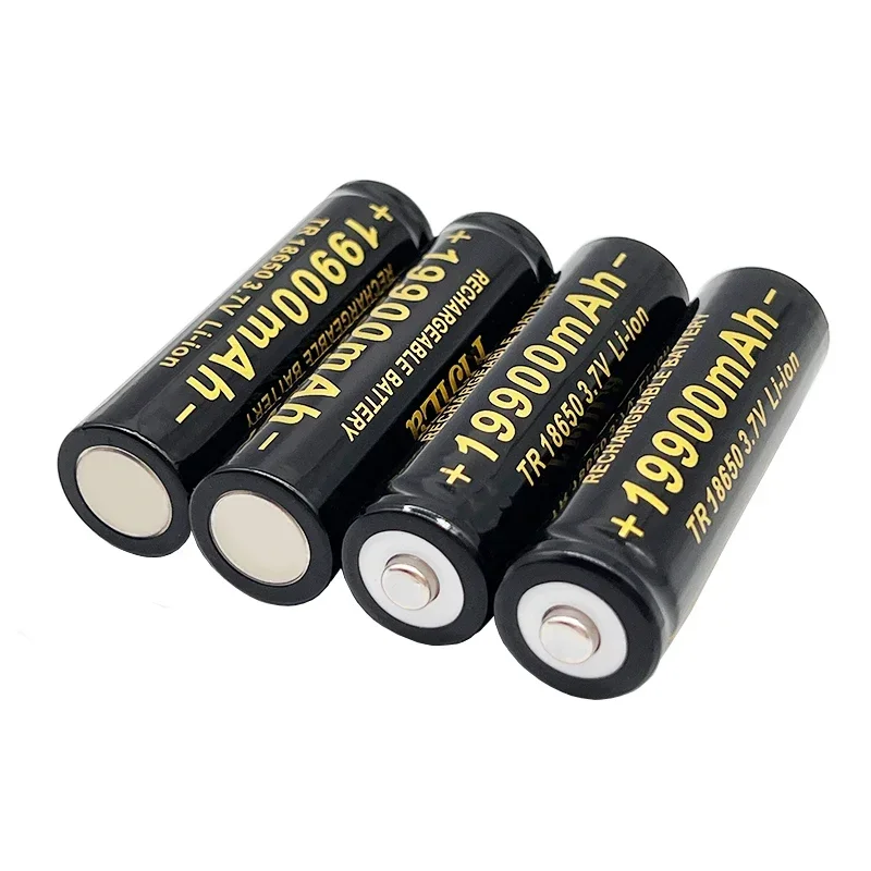 100% 18650 battery 3.7V 19900mAh rechargeable lithium ion battery with Led flashlight charger Toy battery + Charger