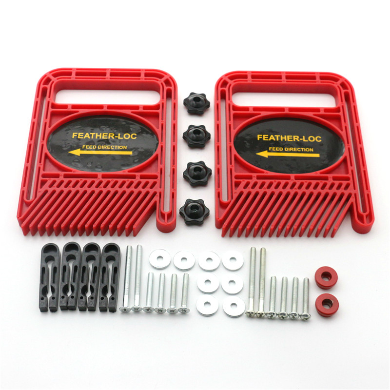 Extended Feather Loc Board Set Multi-purpose Woodworking Engraving Machine Double Featherboards Miter Gauge Slot DIY Tools